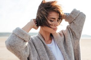 vrouw herfst herfstblues